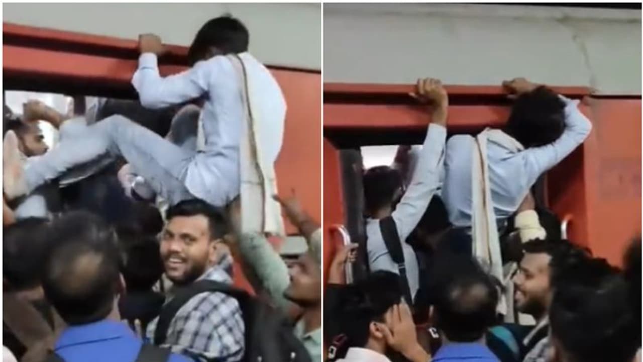 കടുകഠോരകുടുശകടമാണു ശനി ശരണമാരു ശിവനേ..! ട്രെയിനിൽ കയറ്റിപ്പറ്റാൻ ഇനി സർക്കസ് പഠിക്കണോ, വീഡിയോ വൈറൽ കടുകഠോരകുടുശകടമാണു ശനി ശരണമാരു ശിവനേ..! ട്രെയിനിൽ കയറ്റിപ്പറ്റാൻ ഇനി സർക്കസ് പഠിക്കണോ, വീഡിയോ വൈറൽ