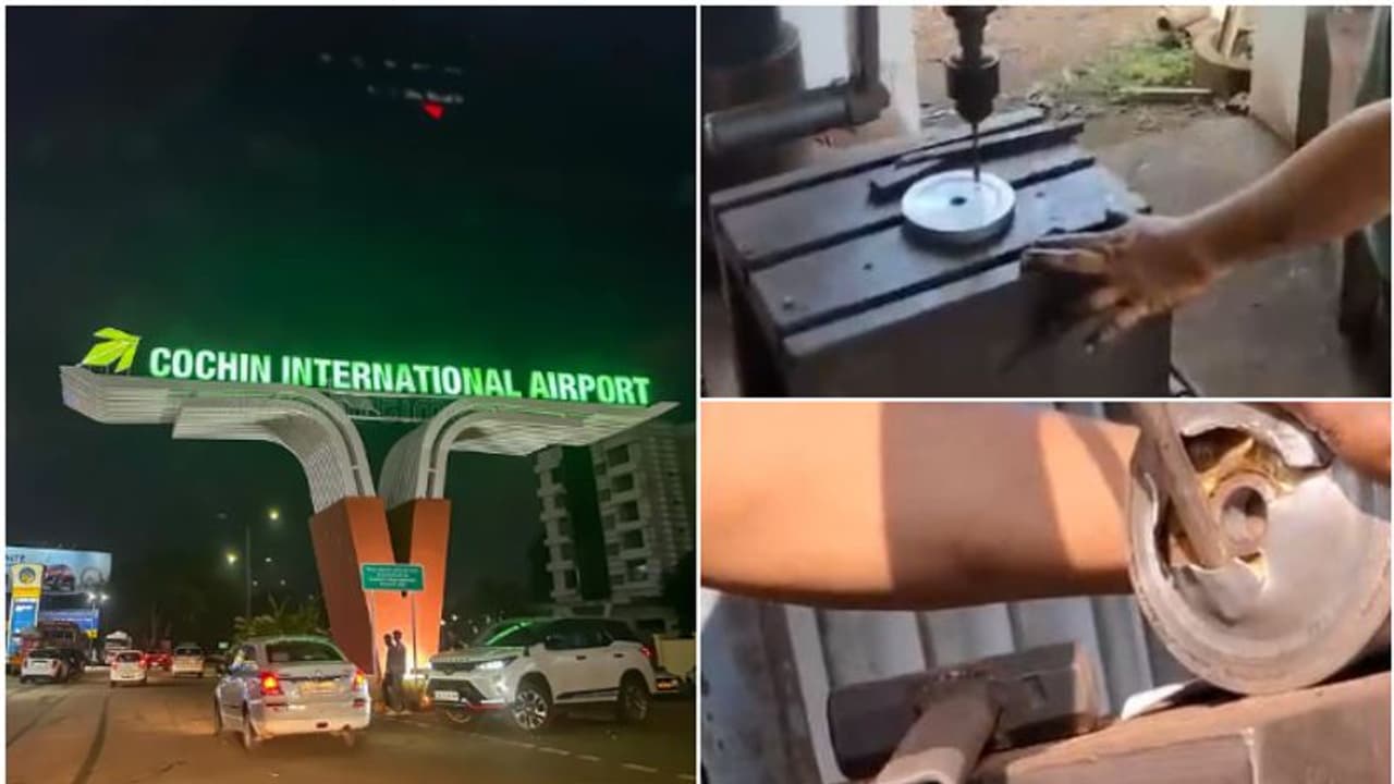 നെടുമ്പാശ്ശേരിയിലെത്തിയ ഓവൻ, സെപ്തംബറിൽ പിടിച്ചിട്ടു; വർക്ക്ഷോപ്പ് ജീവനക്കാരൻ പൊട്ടിച്ചപ്പോൾ നിറയെ സ്വർണം നെടുമ്പാശ്ശേരിയിലെത്തിയ ഓവൻ, സെപ്തംബറിൽ പിടിച്ചിട്ടു; വർക്ക്ഷോപ്പ് ജീവനക്കാരൻ പൊട്ടിച്ചപ്പോൾ നിറയെ സ്വർണം