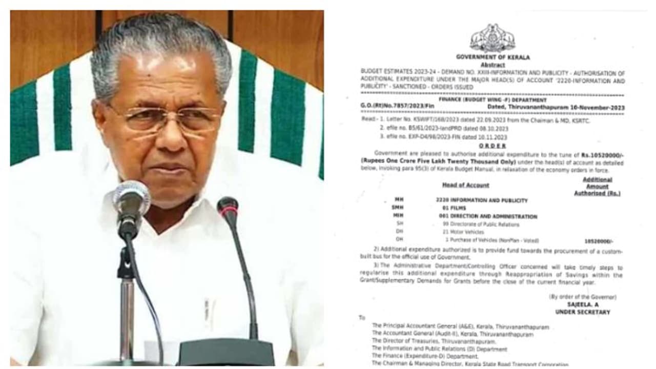 Kerala CM, ministers to use luxury bus worth Rs 1.05 crore for state wide yatra Kerala CM, ministers to use luxury bus worth Rs 1.05 crore for state wide yatra