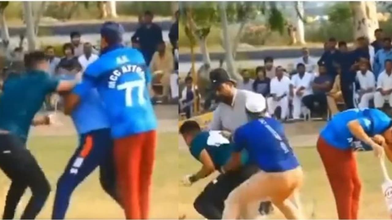 Viral video: Ugly brawl mars cricket match in Pakistan as teammates hammer each other with bats (WATCH) Viral video: Ugly brawl mars cricket match in Pakistan as teammates hammer each other with bats (WATCH)