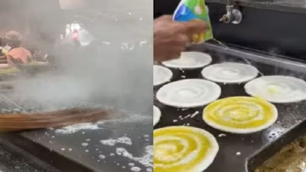 ದೋಸೆ ಹಂಚು ಕ್ಲೀನ್ ಮಾಡಲು ಪೊರಕೆ ಬಳಸಿದ ಹೈಟೆಕ್ ಕೆಫೆ, 'ಹೈಜೀನ್ ಇಲ್ವೇ ಇಲ್ಲ..' ಎಂದ ನೆಟ್ಟಿಗರು! ದೋಸೆ ಹಂಚು ಕ್ಲೀನ್ ಮಾಡಲು ಪೊರಕೆ ಬಳಸಿದ ಹೈಟೆಕ್ ಕೆಫೆ, 'ಹೈಜೀನ್ ಇಲ್ವೇ ಇಲ್ಲ..' ಎಂದ ನೆಟ್ಟಿಗರು!