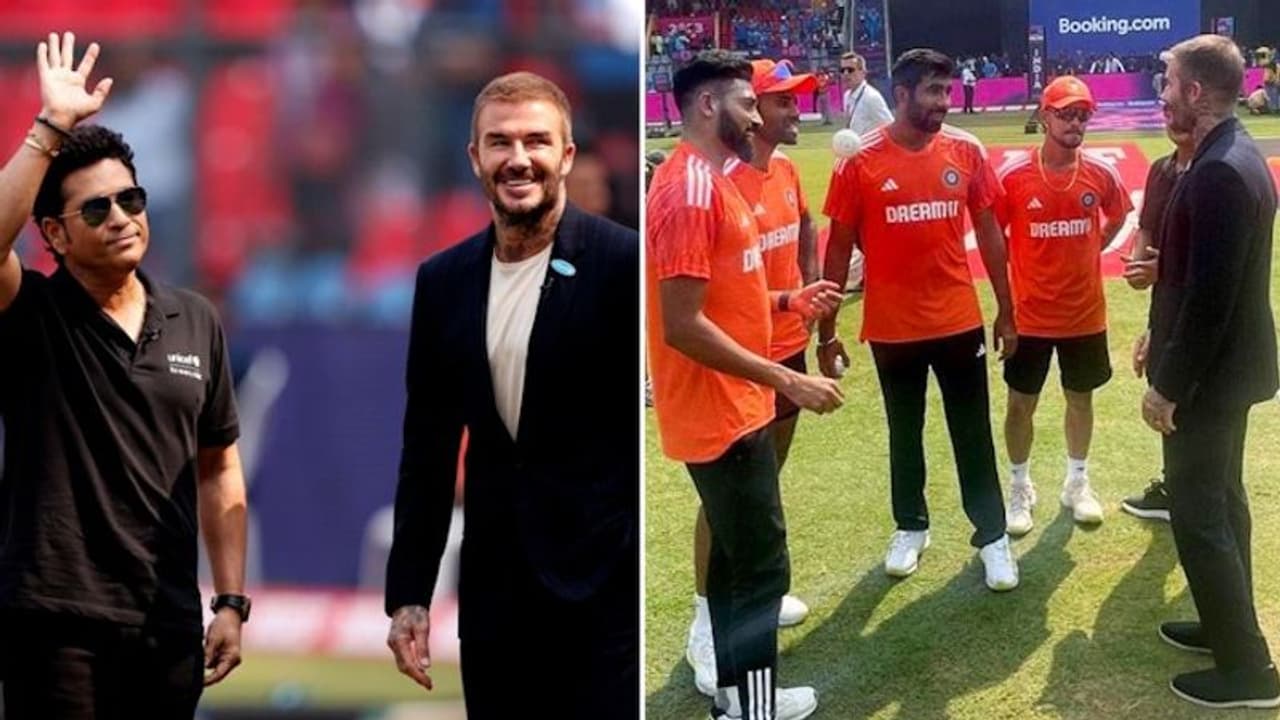 ODI World Cup 2023: David Beckham interacts with Tendulkar, Indian players ahead of semifinal clash vs NZ