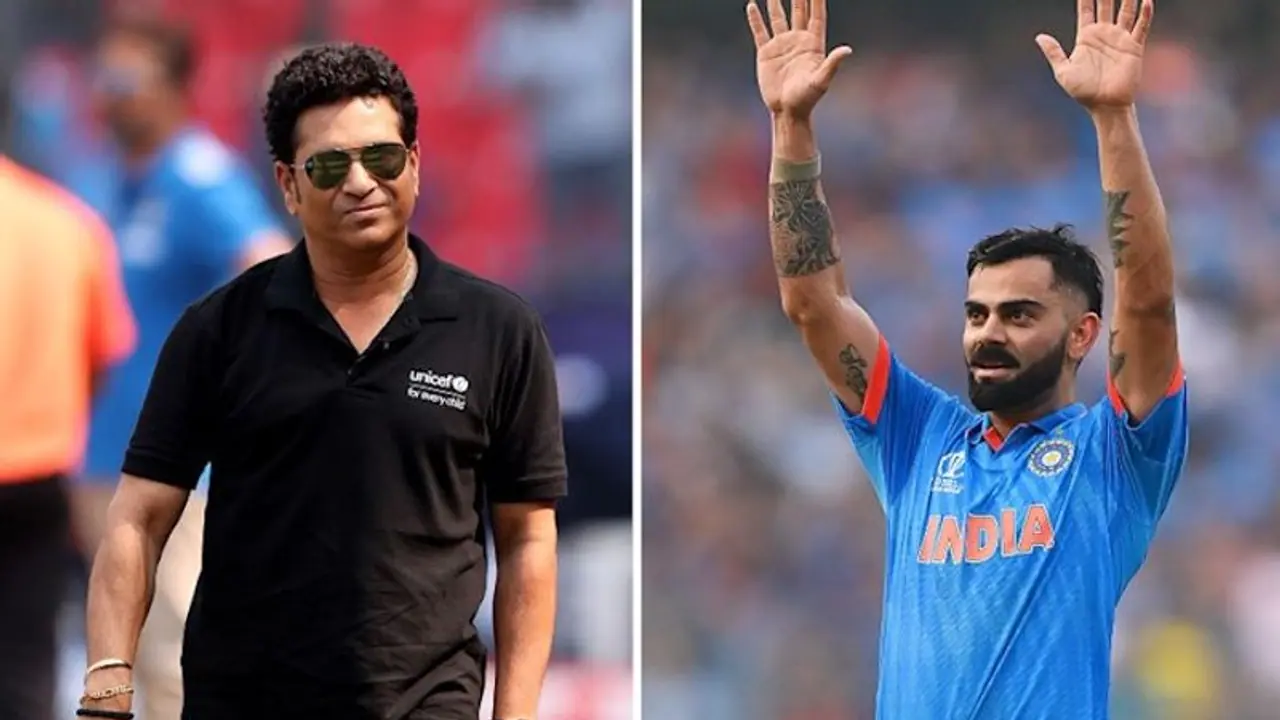 Happy to see young boy grow into 'Virat' player: Sachin Tendulkar after Virat Kohli smashes 50th ODI ton Happy to see young boy grow into 'Virat' player: Sachin Tendulkar after Virat Kohli smashes 50th ODI ton