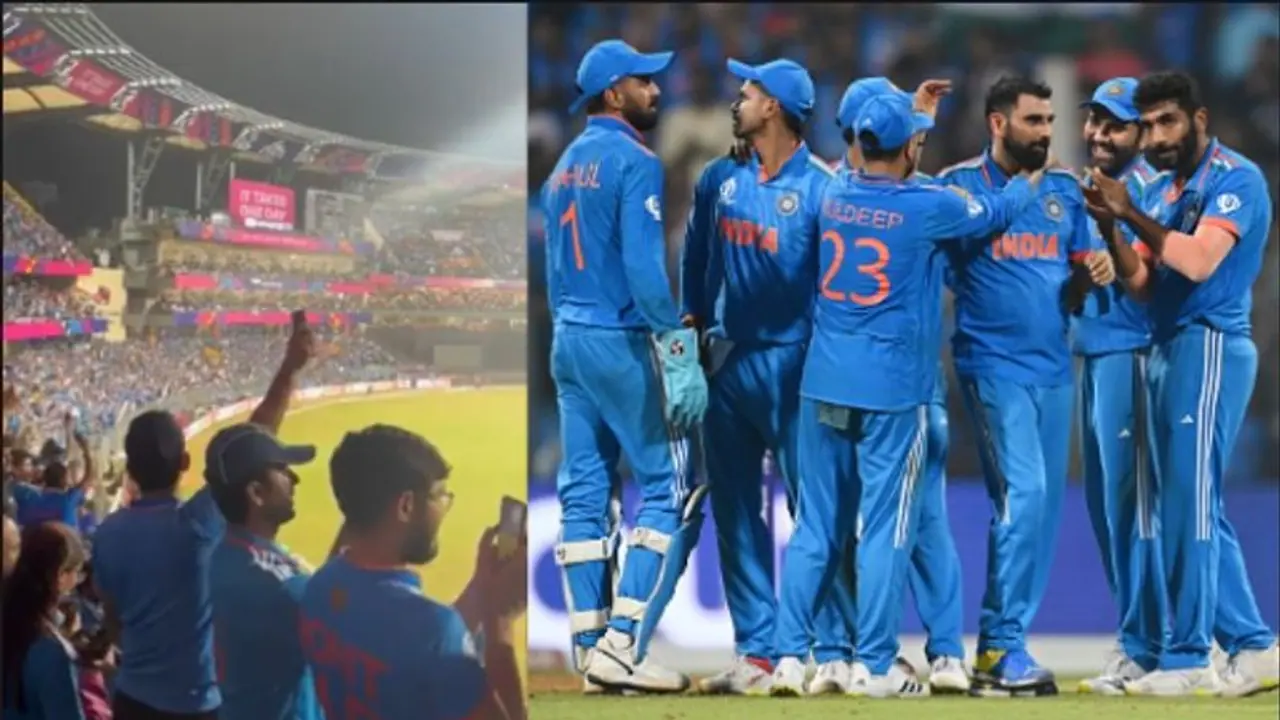 Goosebumps! Wankhede erupts as over 32,000 fans sing Vande Mataram as India reach World Cup final (WATCH) Goosebumps! Wankhede erupts as over 32,000 fans sing Vande Mataram as India reach World Cup final (WATCH)