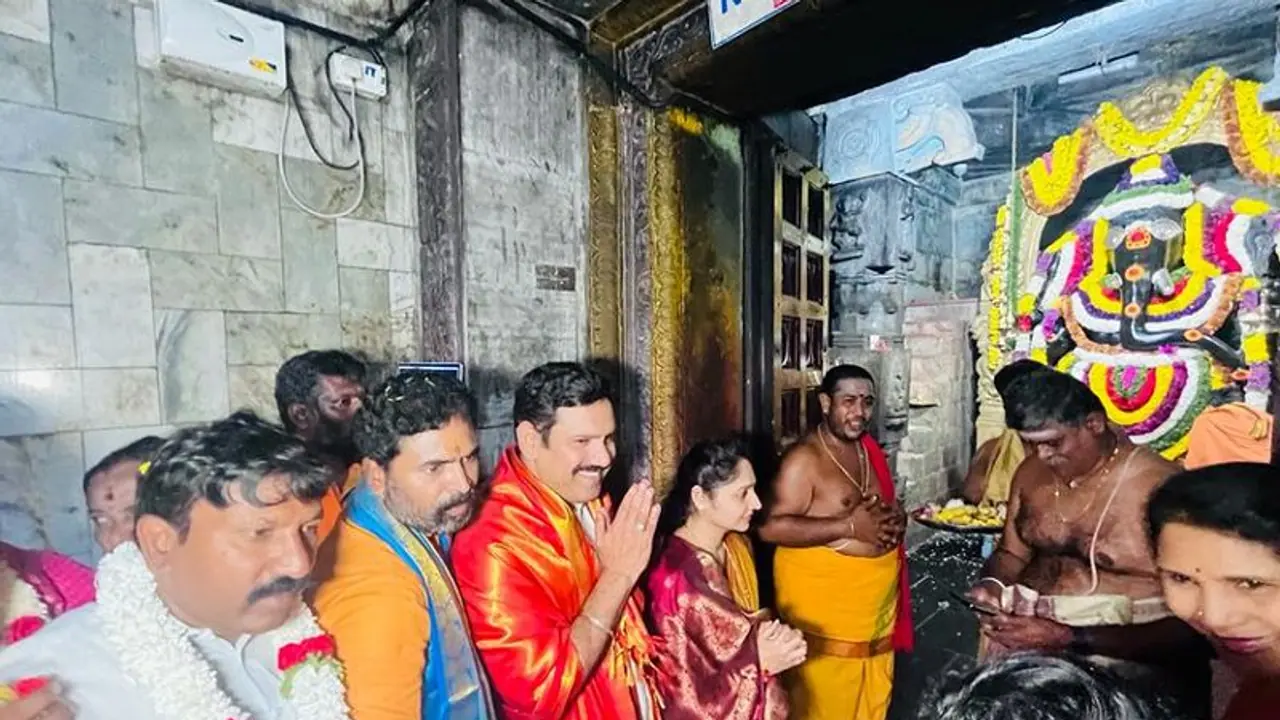 3ನೇ ಬಾರಿ ಮೋದಿ ಪ್ರಧಾನಿಯಾಗಲು ಕುರುಡುಮಲೆ ಗಣಪತಿಗೆ ವಿಜಯೇಂದ್ರ ವಿಶೇಷ ಪೂಜೆ