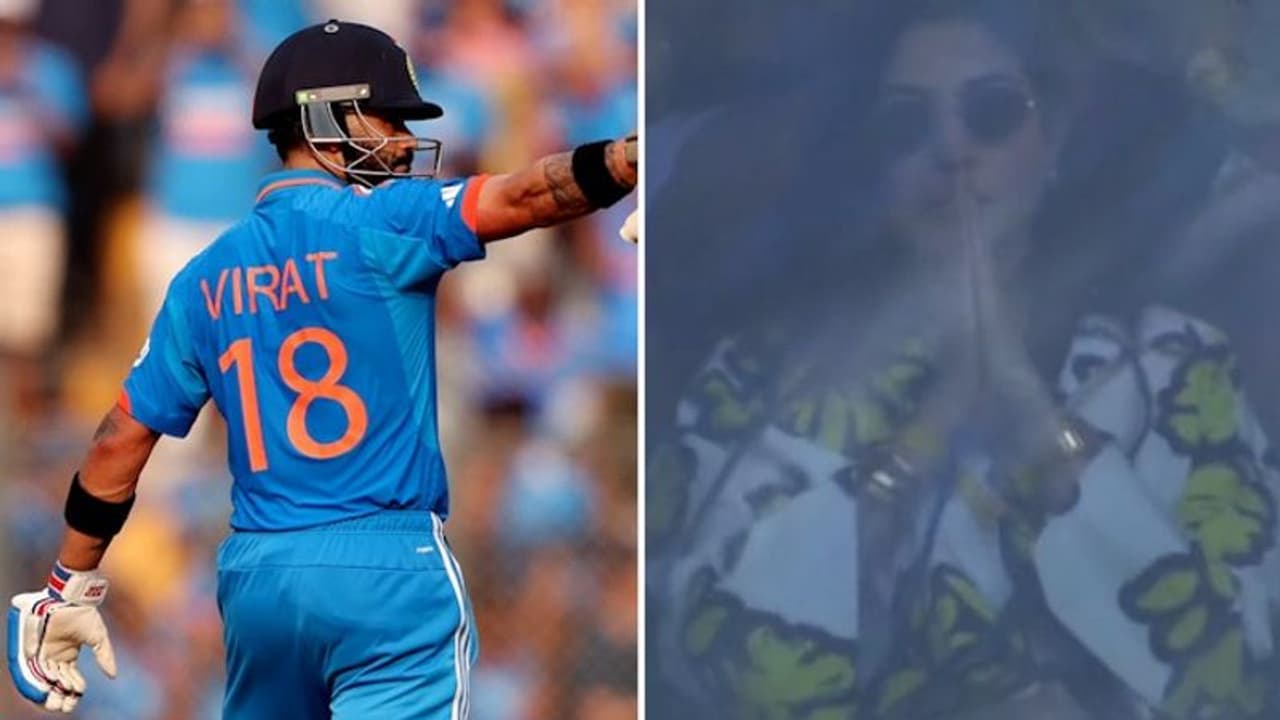 Virat Kohli's romantic gesture in the World Cup semi final at the Wankhede stadium Virat Kohli's romantic gesture in the World Cup semi final at the Wankhede stadium