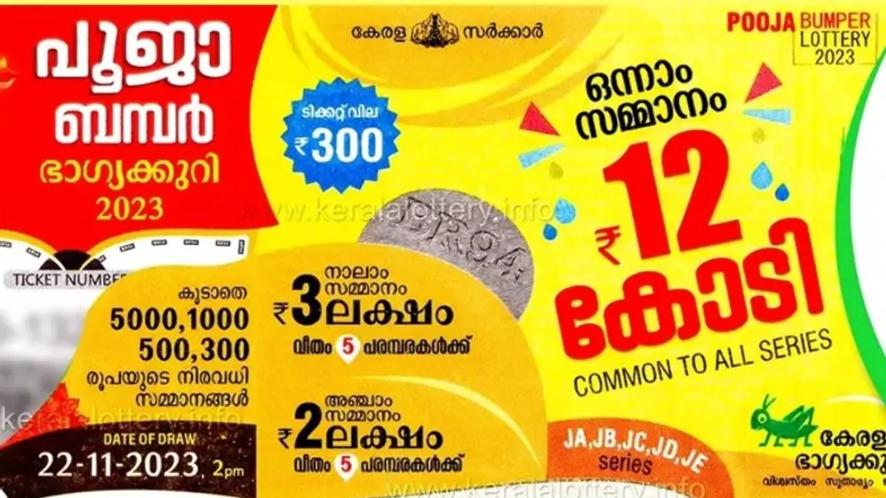 Kerala Lottery Pooja Bumper BR 94 results 22 November 2023: Here's the first prize winner of Rs 12 crore!