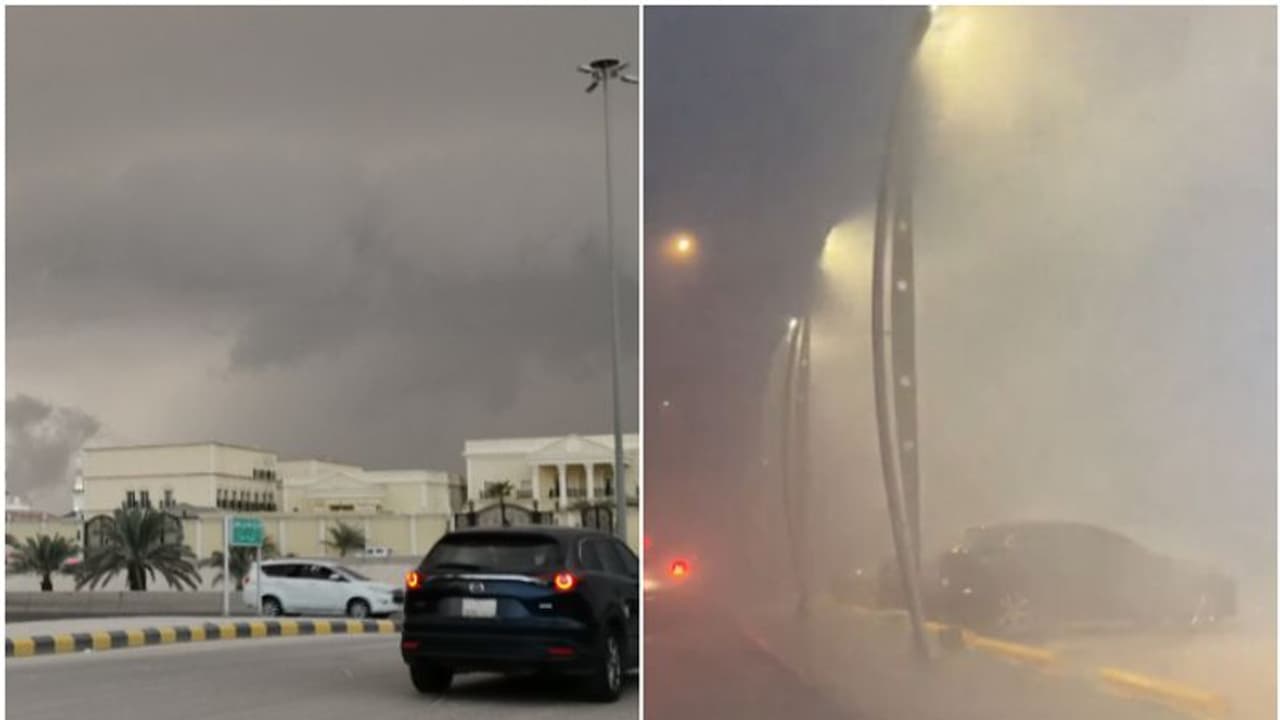 സൗദി തലസ്ഥാന നഗരത്തിൽ ശക്തമായ മഴ; റോഡുകളിൽ വെള്ളക്കെട്ട് സൗദി തലസ്ഥാന നഗരത്തിൽ ശക്തമായ മഴ; റോഡുകളിൽ വെള്ളക്കെട്ട്