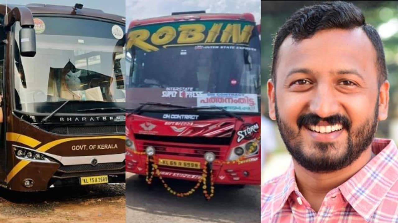 ‘സാധാരണക്കാരുടെ റോബിൻ ബസും കൊള്ളക്കാരുടെ റോബറി ബസും'; സർക്കാരിനെ പരിഹസിച്ച് രാഹുൽ മാങ്കൂട്ടത്തിൽ ‘സാധാരണക്കാരുടെ റോബിൻ ബസും കൊള്ളക്കാരുടെ റോബറി ബസും'; സർക്കാരിനെ പരിഹസിച്ച് രാഹുൽ മാങ്കൂട്ടത്തിൽ