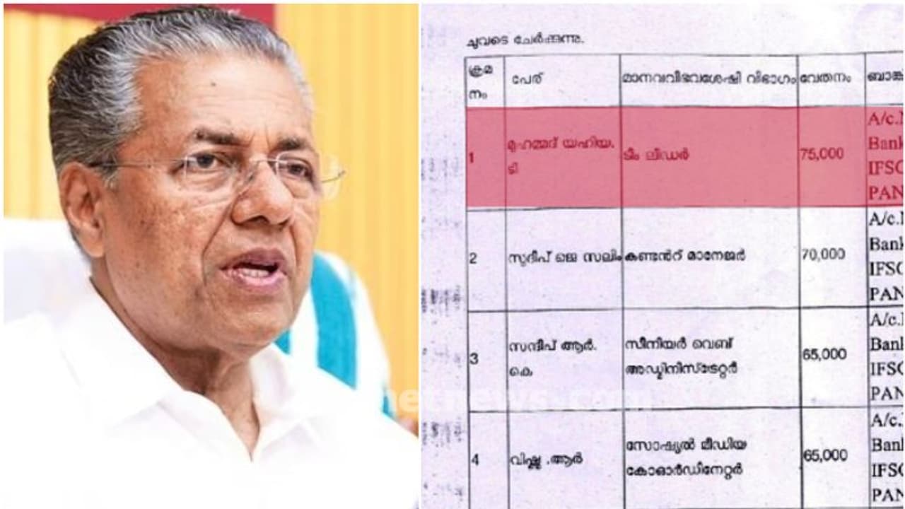 12 പേര്ക്കായി മാസം ചിലവ് 6.67 ലക്ഷം! മുഖ്യമന്ത്രിയുടെ സോഷ്യൽ മീഡിയ സംഘത്തിന്റെ കരാര് കാലാവധി നീട്ടി 12 പേര്ക്കായി മാസം ചിലവ് 6.67 ലക്ഷം! മുഖ്യമന്ത്രിയുടെ സോഷ്യൽ മീഡിയ സംഘത്തിന്റെ കരാര് കാലാവധി നീട്ടി