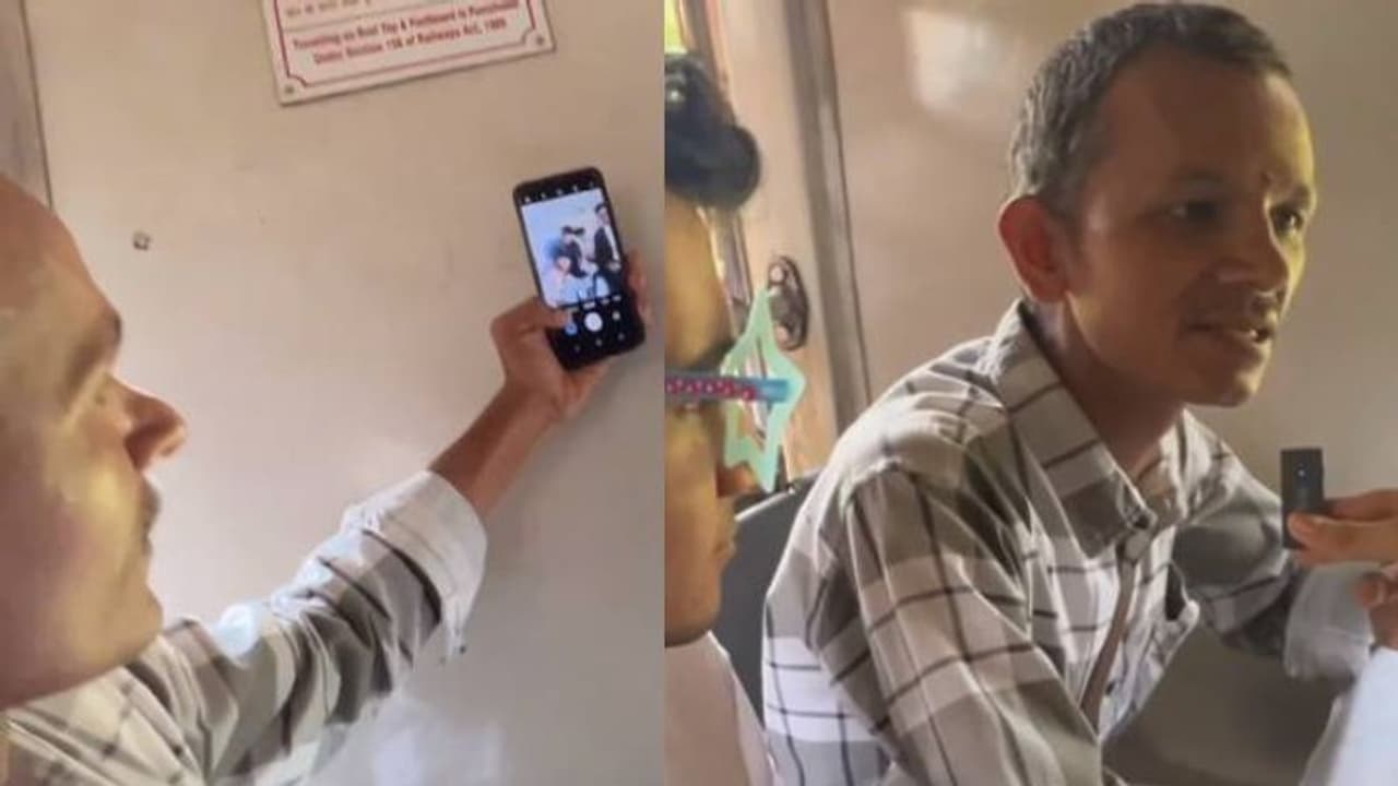 ട്രെയിനിൽ ഇതൊക്കെ നടക്കുമോ? വൈറലായി വീഡിയോ... ട്രെയിനിൽ ഇതൊക്കെ നടക്കുമോ? വൈറലായി വീഡിയോ...