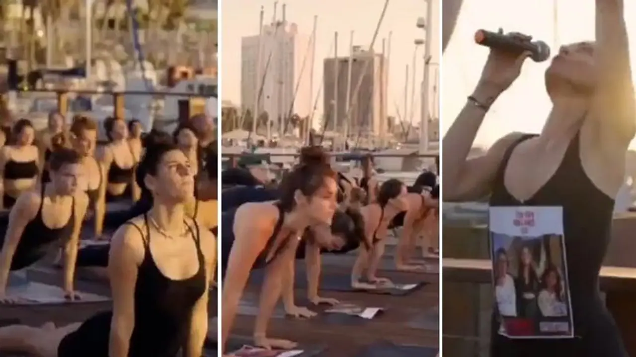 Israel Palestine war: Israeli women lead massive coastal yoga event in solidarity with Gaza captives (WATCH) Israel Palestine war: Israeli women lead massive coastal yoga event in solidarity with Gaza captives (WATCH)