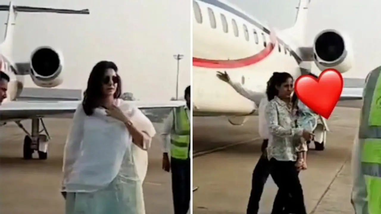 World Cup 2023: Anushka Sharma lands in Ahmedabad with daughter Vamika to cheer for husband Virat Kohli