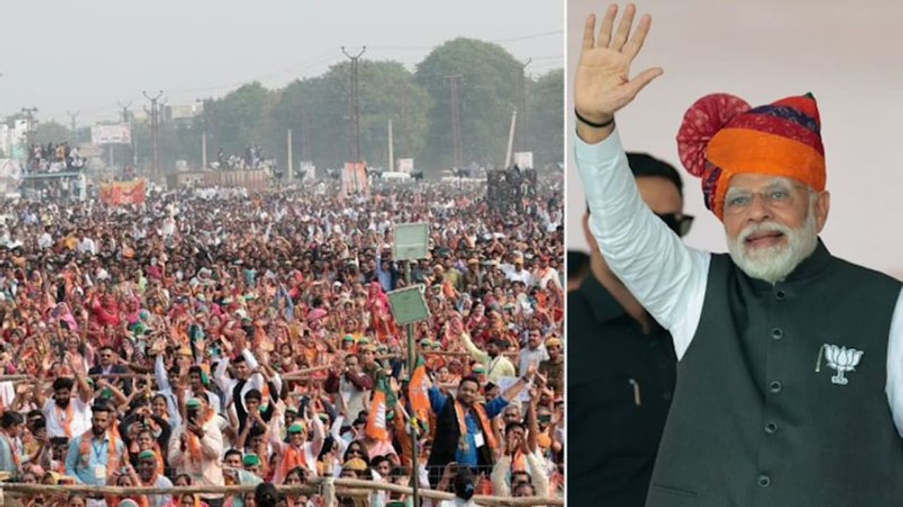 Modi mania trumps cricket fever: Massive turnout at PM's rallies in Rajasthan despite World Cup final