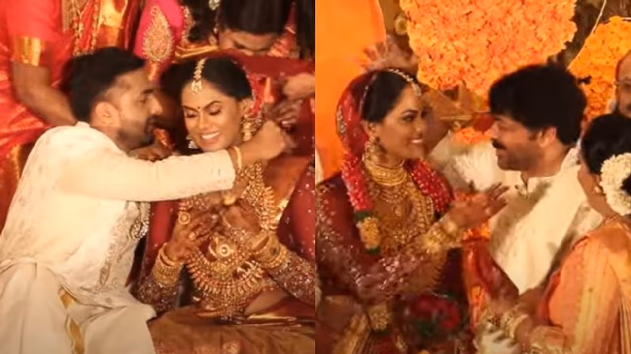 Malayalam actress Karthika Nair enters wedlock; Chiranjeevi, Suhasini, Revathi and more attend [WATCH]