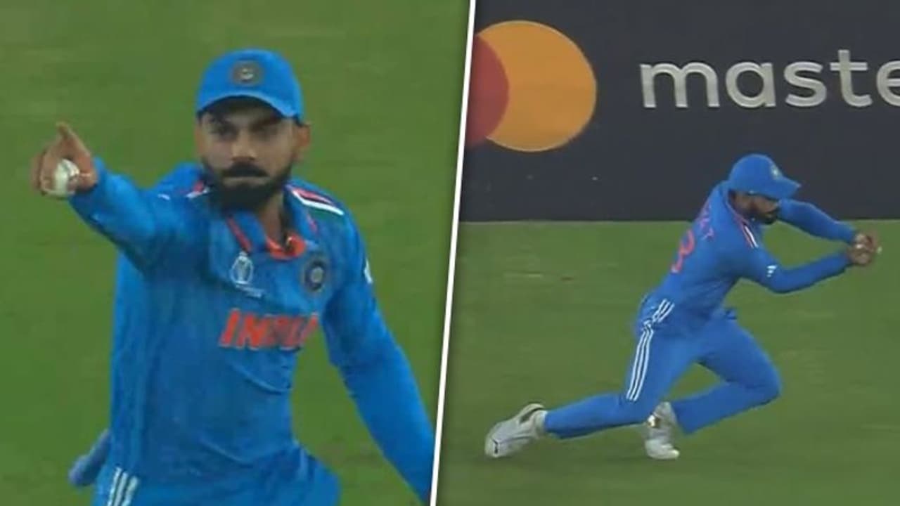 Virat Kohli's spectacular catch goes viral in World Cup 2023 final against Australia Virat Kohli's spectacular catch goes viral in World Cup 2023 final against Australia