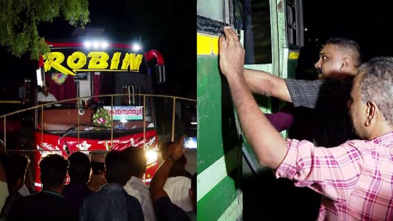 'റോബിന്' ഗാന്ധിപുരം ആര്ടിഓഫീസില് തുടരും; ബസുടമയും യാത്രക്കാരും തമിഴ്നാട് ആര്ടിസി ബസില് വാളയാറില് 'റോബിന്' ഗാന്ധിപുരം ആര്ടിഓഫീസില് തുടരും; ബസുടമയും യാത്രക്കാരും തമിഴ്നാട് ആര്ടിസി ബസില് വാളയാറില്