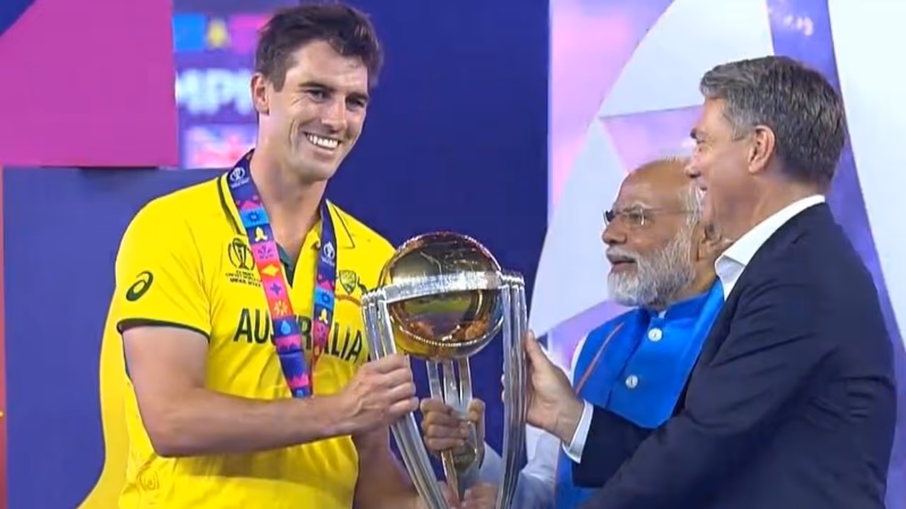 WATCH: PM Modi, Australia's Deputy PM hand over ODI World Cup 2023 trophy to Cummins & Co.