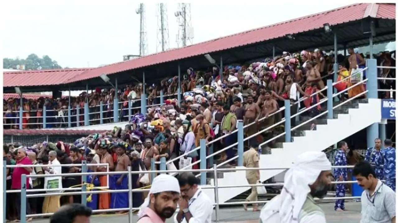 ஐயப்ப பக்தர்களின் கவனத்திற்கு! சபரிமலையில் கனமழை.. "ரெட் அலர்ட்" வார்னிங்..!