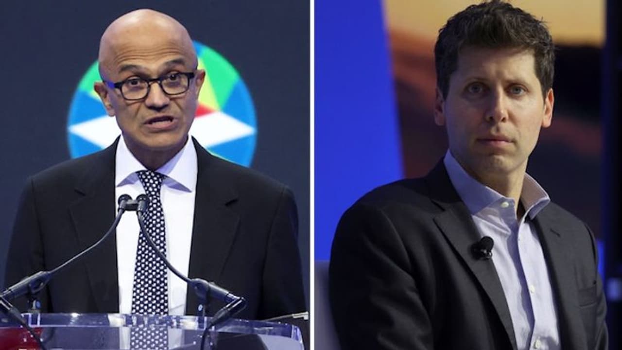 എഐ രംഗത്ത് ആധിപത്യമുറപ്പിക്കാന്‍ ലക്ഷ്യം, സാം ആള്‍ട്ട്മാനെ മൈക്രോസോഫ്റ്റിലെത്തിച്ച് സത്യ നദെല്ല