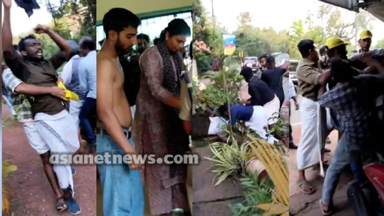 CPI(M) DYFI workers brutally thrash Congress activists for waving black flag at Nava Kerala Sadas in Kannur