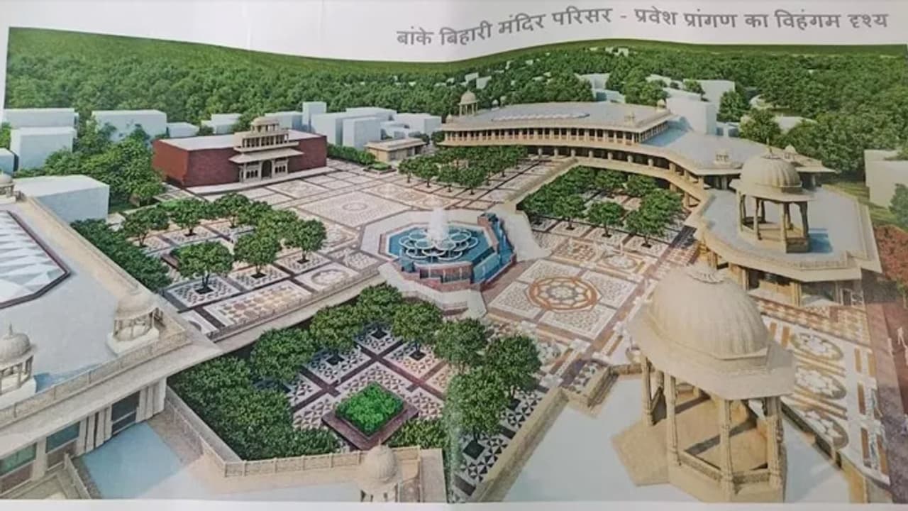  banke bihari temple corridor