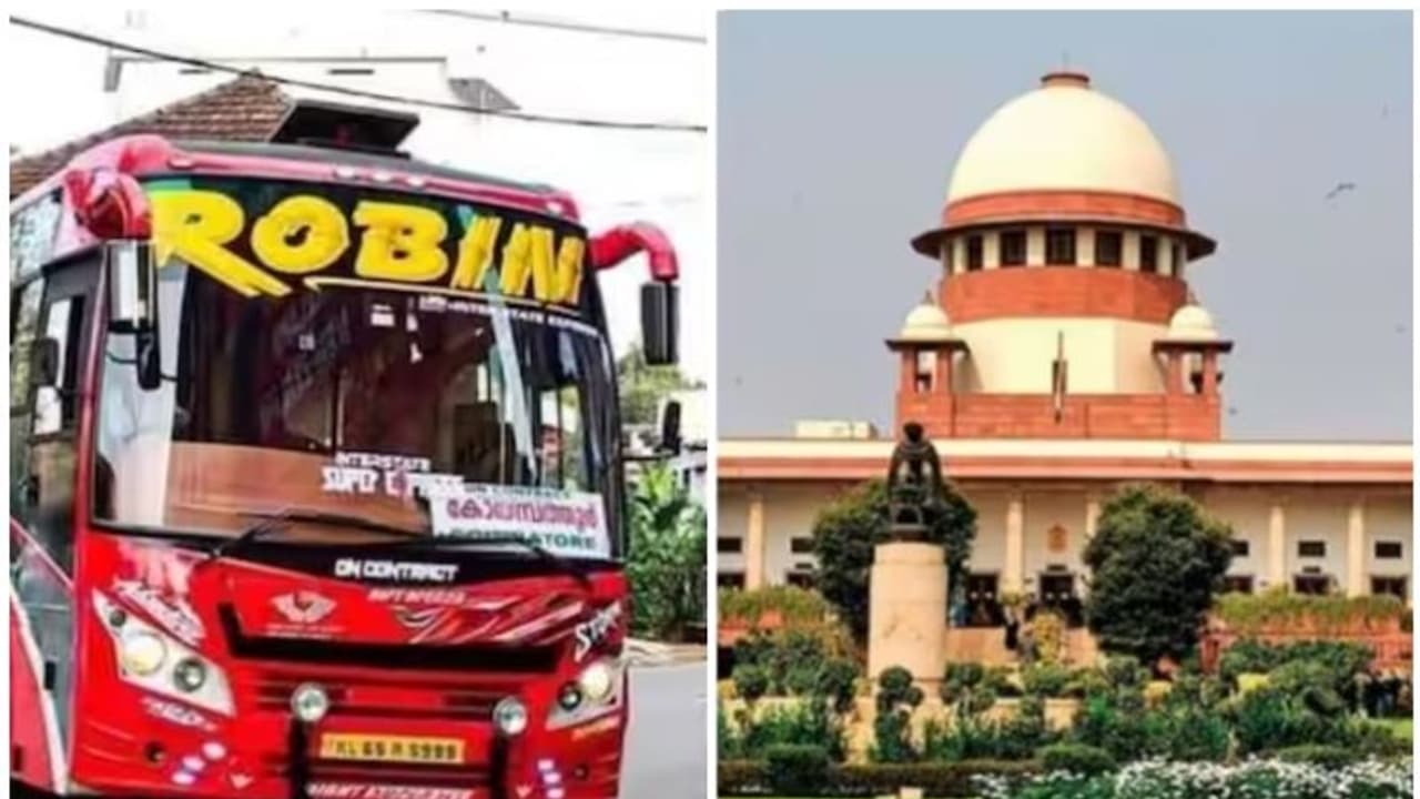 'റോബിന്മാരെ' പൂട്ടാന് കേരളം; അതിർത്തി നികുതി ഈടാക്കാൻ അവകാശമുണ്ടെന്ന് വാദം, സത്യവാങ്മൂലം സമർപ്പിച്ചു 'റോബിന്മാരെ' പൂട്ടാന് കേരളം; അതിർത്തി നികുതി ഈടാക്കാൻ അവകാശമുണ്ടെന്ന് വാദം, സത്യവാങ്മൂലം സമർപ്പിച്ചു