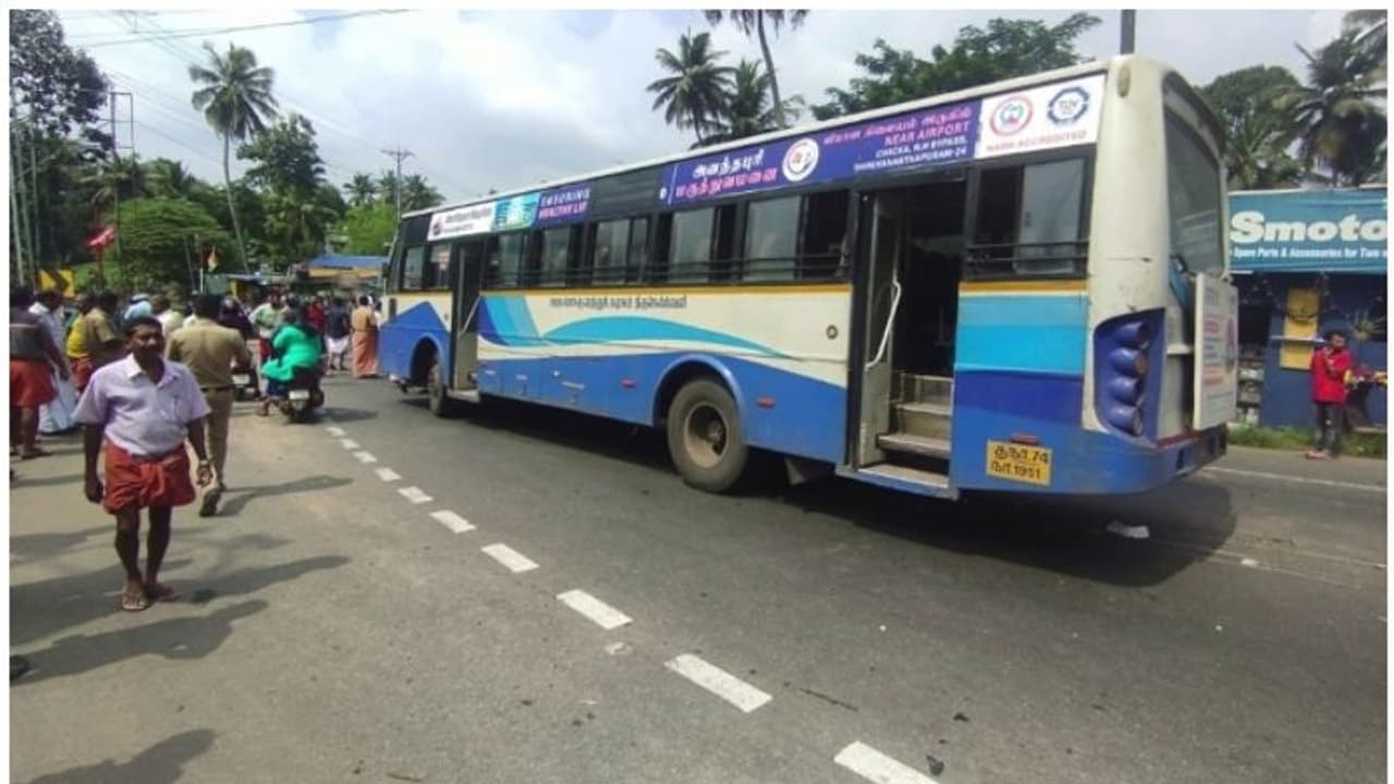 അമിത വേഗത്തിലെത്തിയ തമിഴ്നാട് ട്രാൻസ്പോർട്ട് ബസ് ഇടിച്ച് കയറി; തിരുവനന്തപുരത്ത് യുവാവിന് ദാരുണാന്ത്യം