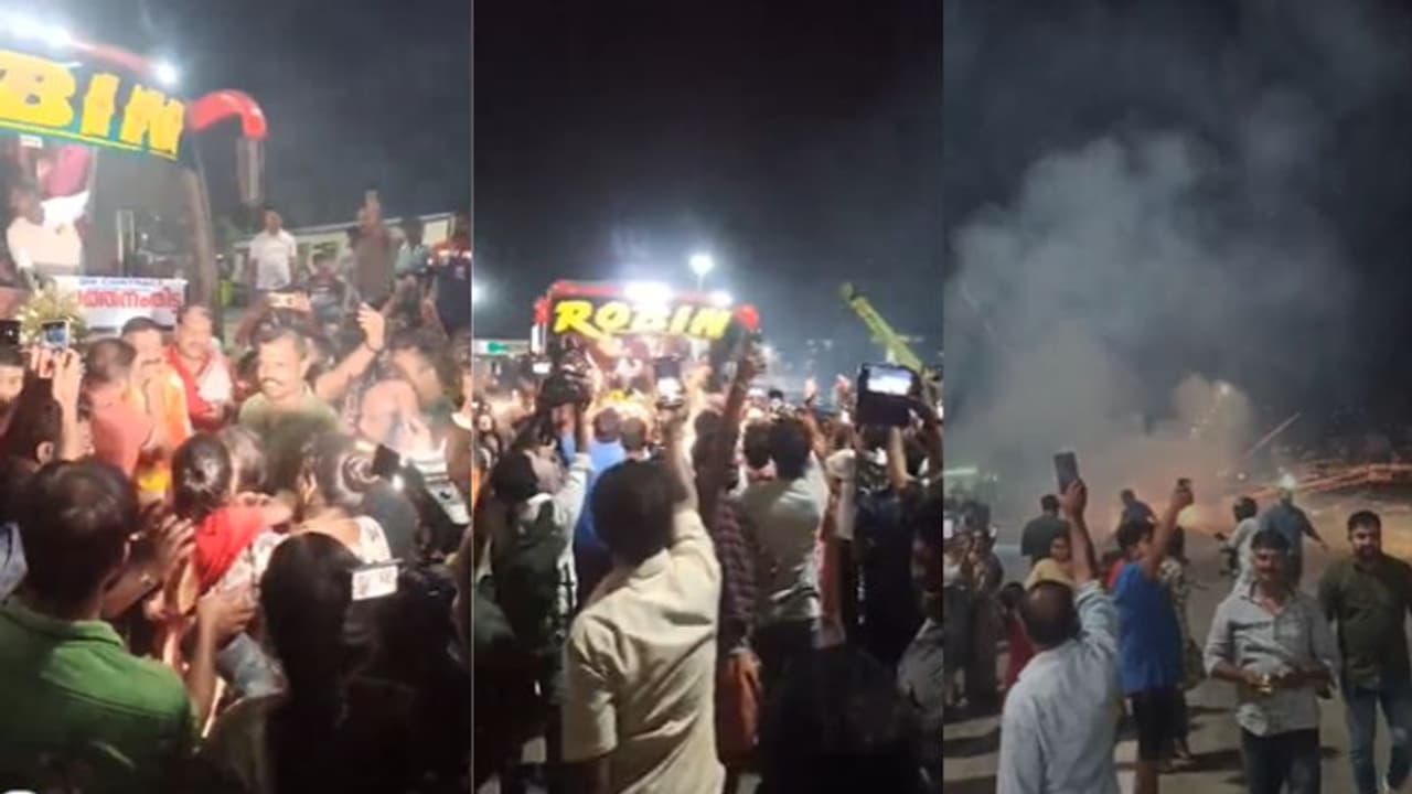 തിരുമ്പി വന്തിട്ടേന്ന് സൊല്ല്... തെരുവോരങ്ങളിൽ റോബിന് സ്ത്രീകളടക്കമുള്ളവരുടെ വമ്പൻ സ്വീകരണം തിരുമ്പി വന്തിട്ടേന്ന് സൊല്ല്... തെരുവോരങ്ങളിൽ റോബിന് സ്ത്രീകളടക്കമുള്ളവരുടെ വമ്പൻ സ്വീകരണം