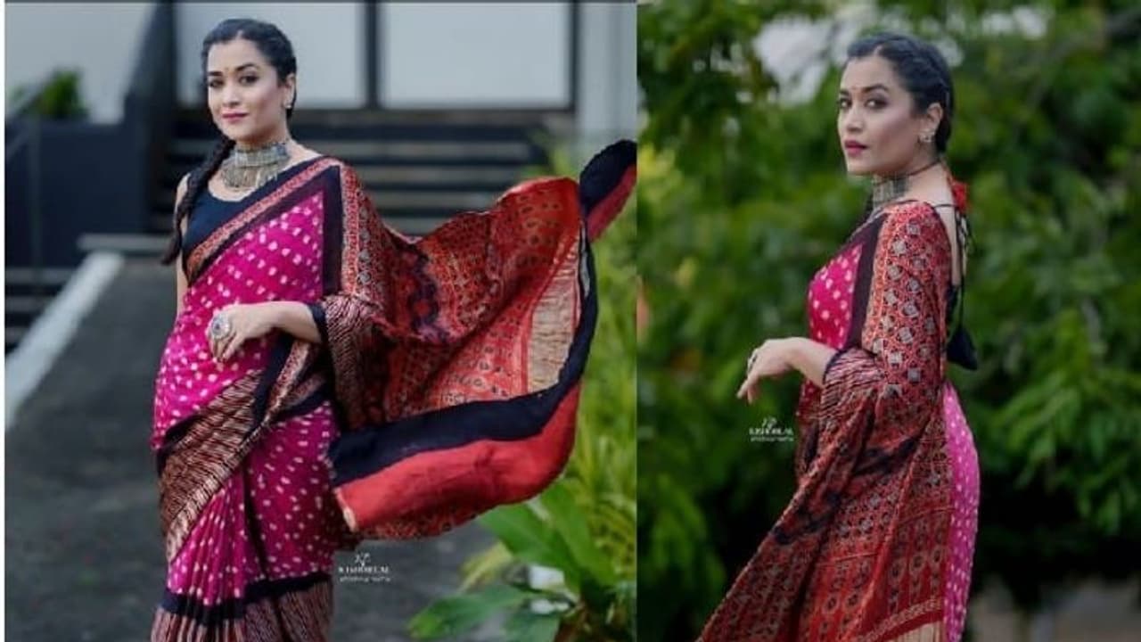 സാരിയില്‍ മനോഹരിയായി പാര്‍വതി കൃഷ്‍ണ, ചിത്രങ്ങള്‍