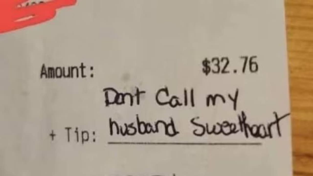 ടിപ്പിന് പകരം ഭീഷണി; എന്റെ ഭർത്താവിനെ സ്വീറ്റ് ഹാർട്ടെന്ന് വിളിക്കരുതെന്ന് റെസ്റ്റോറന്റ് ജീവനക്കാരിയോട് സ്ത്രീ