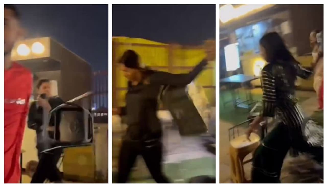 കസേരകള്‍ വലിച്ചെറിഞ്ഞ് തെരുവില്‍ പോരാടുന്ന യുവതികളുടെ വീഡിയോ; സോഷ്യല്‍ മീഡിയയില്‍ കൂട്ടച്ചിരി !