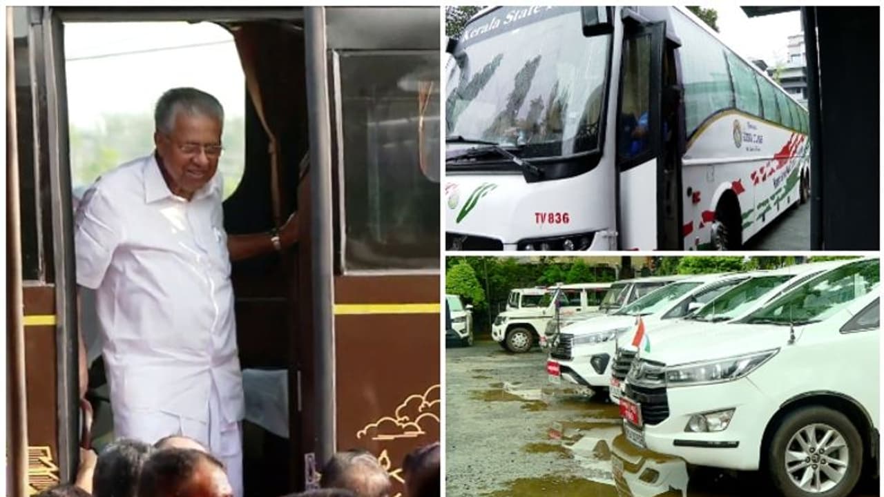 Nava Kerala Sadas: Despite having luxury bus, vehicles of CM Vijayan's ministers are part of convoy