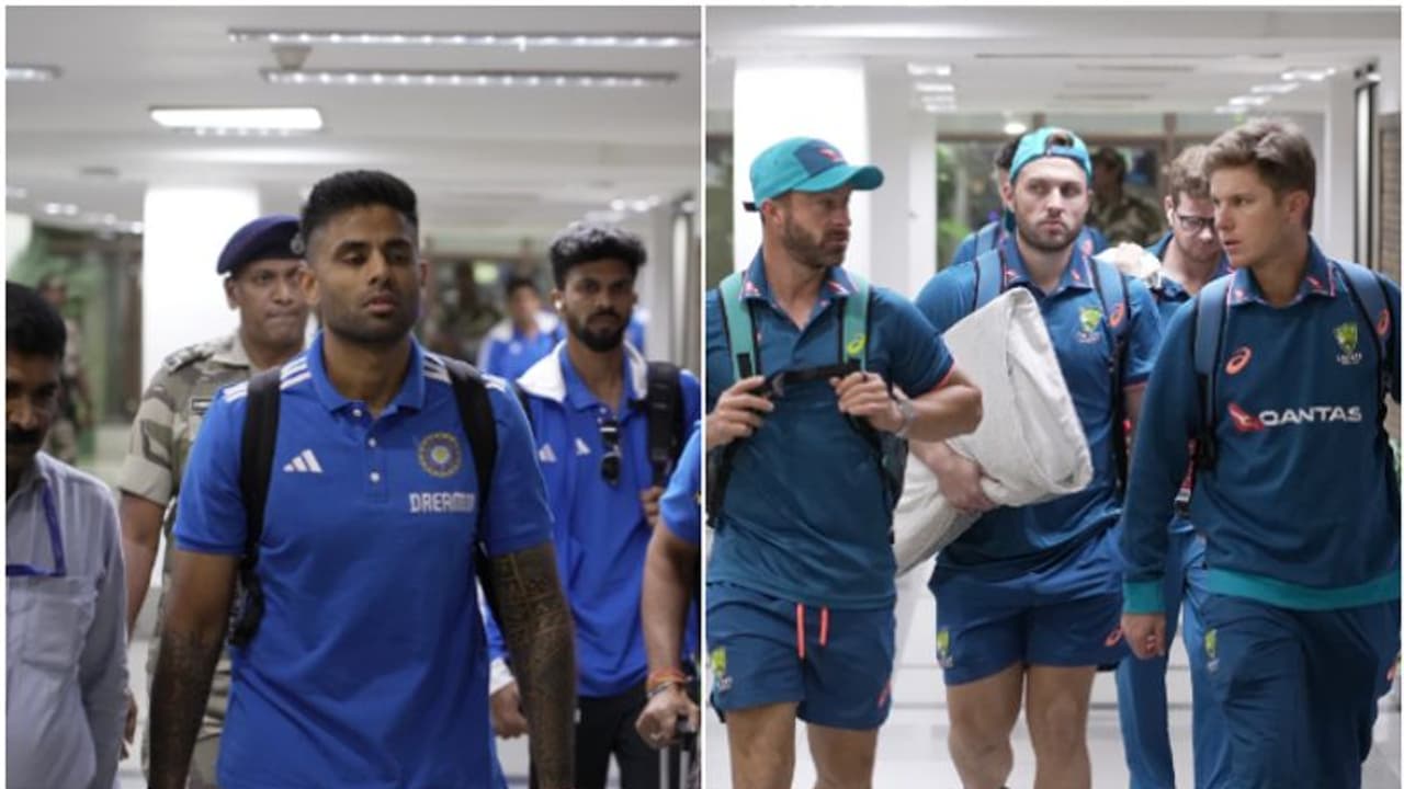 ടി20 മത്സരത്തിനായി ഇന്ത്യയും ഓസീസും തിരുവനന്തപുരത്ത്; ഇരുടീമുകളുടേയും പരിശീലന സമയവും താമസവും അറിയാം ടി20 മത്സരത്തിനായി ഇന്ത്യയും ഓസീസും തിരുവനന്തപുരത്ത്; ഇരുടീമുകളുടേയും പരിശീലന സമയവും താമസവും അറിയാം