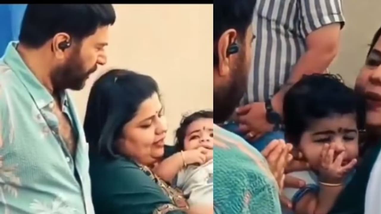 കുഞ്ഞ് കേദാറിനോട് കുശലം പറഞ്ഞും കൊഞ്ചിഞ്ചും മമ്മൂട്ടി ഹൃദ്യം വീഡിയോ