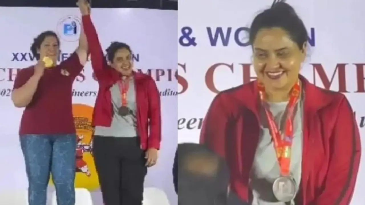 మొత్తానికి సాధించిన నటి ప్రగతి, సరదాకు చేస్తుందనుకుంటే ఛాంపియన్ షిప్ కొట్టేసింది