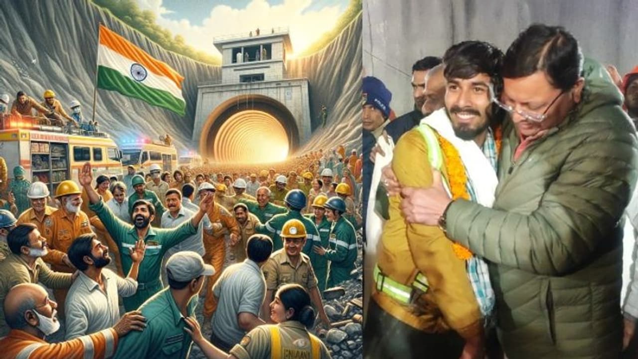 'Bharat Mata Ki Jai': India cheers safe evacuation of 41 workers from Silkyara tunnel after 17 days (WATCH) 'Bharat Mata Ki Jai': India cheers safe evacuation of 41 workers from Silkyara tunnel after 17 days (WATCH)