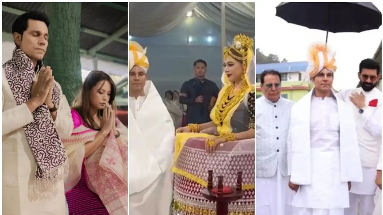 Randeep Hooda, Lin Laishram wedding photos and videos: Couple got married in Meitei traditions Randeep Hooda, Lin Laishram wedding photos and videos: Couple got married in Meitei traditions