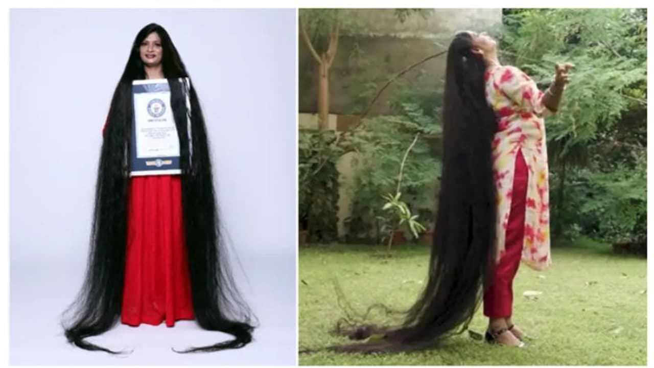 അമ്പമ്പോ എന്തൊരു മുടി; ഏറ്റവും നീളം കൂടിയ മുടിക്കുള്ള ലോക റെക്കോർഡ് ഇന്ത്യക്കാരിക്ക് ! 