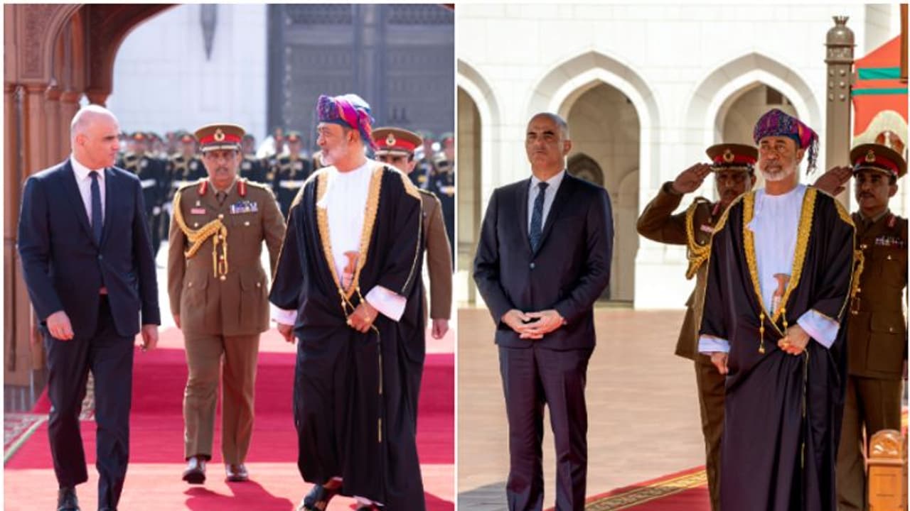 സ്വിസ് പ്രസിഡൻറ് ഒമാനിൽ; സുൽത്താൻ ഹൈതം ബിൻ താരിക് സ്വീകരിച്ചു