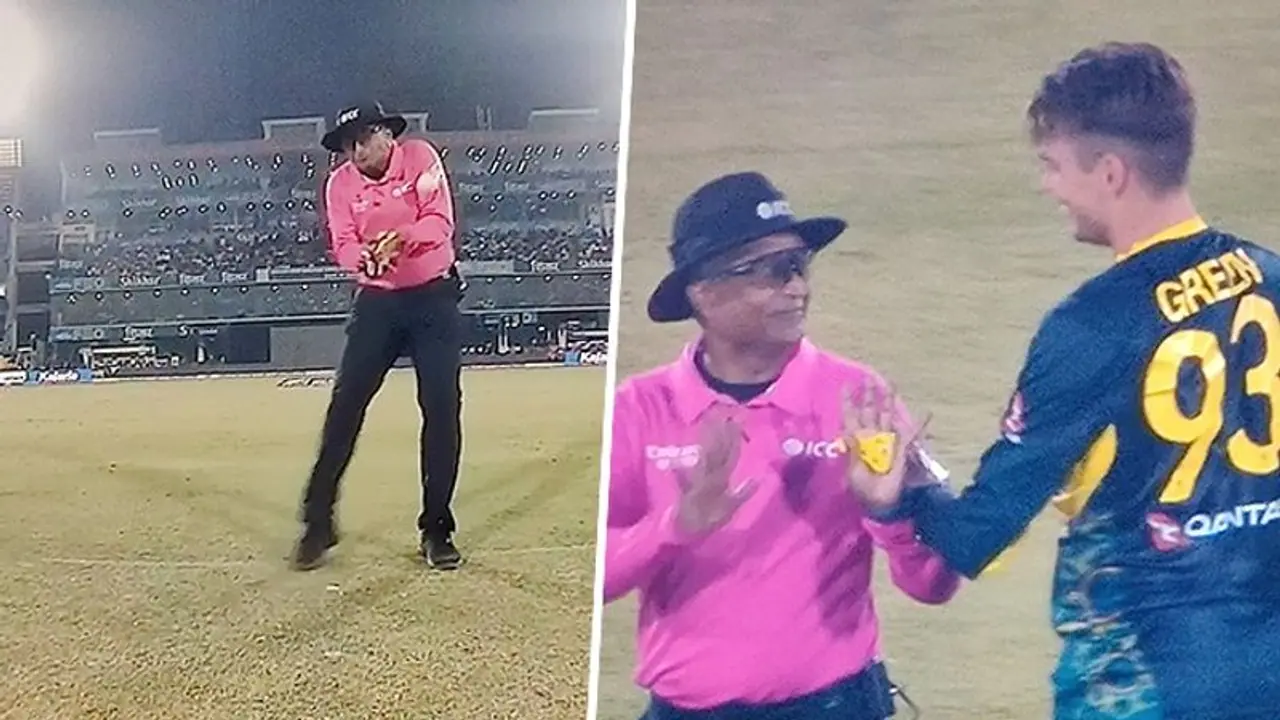 India vs Australia: Viral moment as Jitesh Sharma's powerful shot accidentally hits Umpire