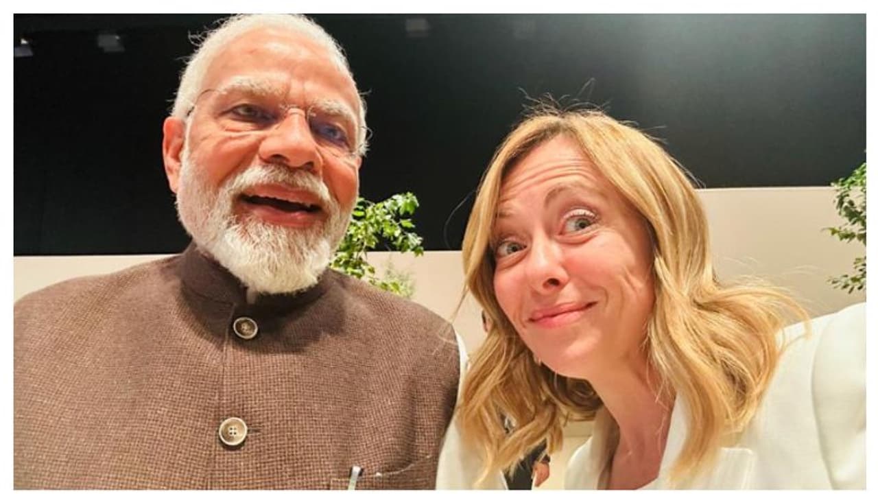 #മെലഡി: കാലാവസ്ഥാ ഉച്ചകോടിയിൽ സെൽഫിയുമായി മോദിയും ജോർജിയയും 