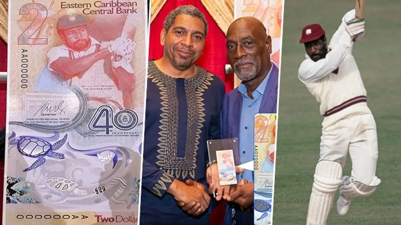 Sir Vivian Richards immortalised on commemorative $2 currency note in Eastern Caribbean Sir Vivian Richards immortalised on commemorative $2 currency note in Eastern Caribbean