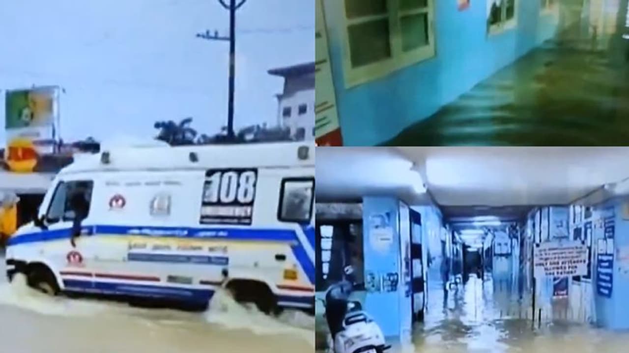 கனமழையால் தாம்பரம் அரசு மருத்துவமனைக்குள் புகுந்த வெள்ளம்; தத்தளிக்கும் நோயாளிகள்!! கனமழையால் தாம்பரம் அரசு மருத்துவமனைக்குள் புகுந்த வெள்ளம்; தத்தளிக்கும் நோயாளிகள்!!