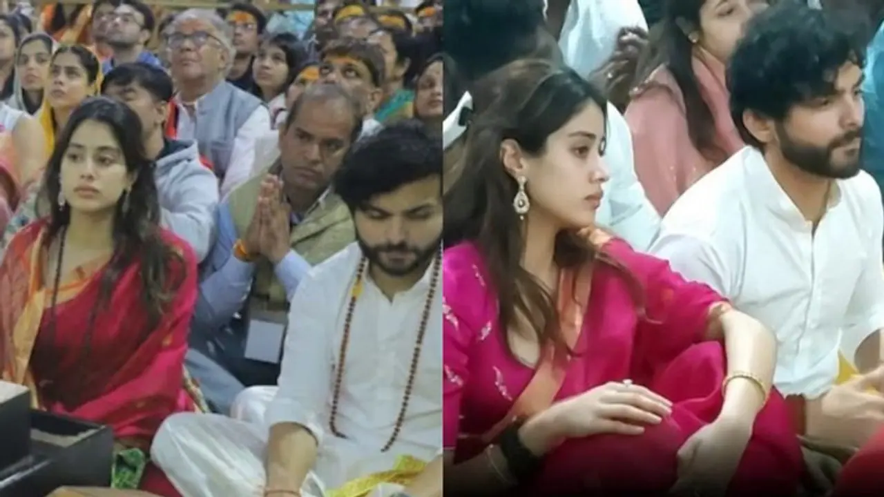 Janhvi Kapoor, Shikhar Pahariya and director Atlee visit Ujjain's Mahakaleshwar temple