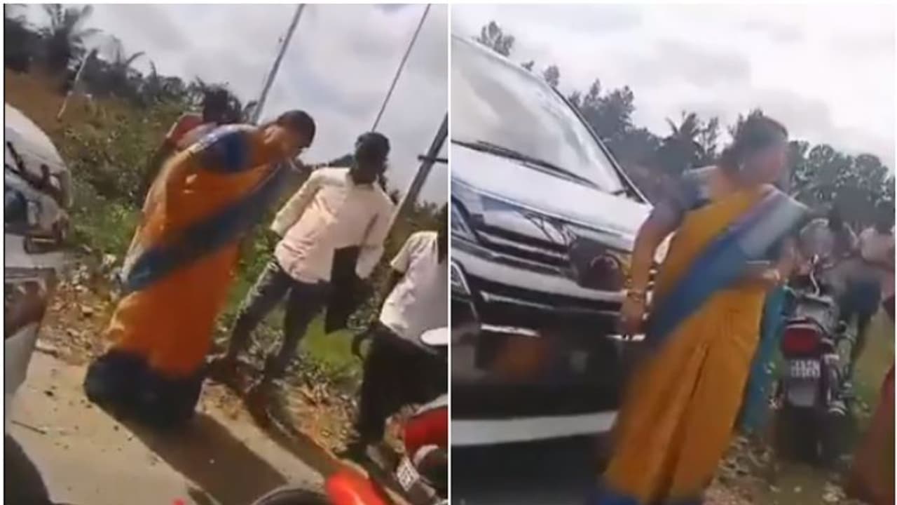 മുൻ പ്രധാനമന്ത്രിയുടെ മരുമകളുടെ 1.5 കോടി വിലയുള്ള കാറിൽ ബൈക്കിടിച്ചു, ബൈക്ക് യാത്രികന് നേരെ അസഭ്യ‌വർഷം വീഡിയോ