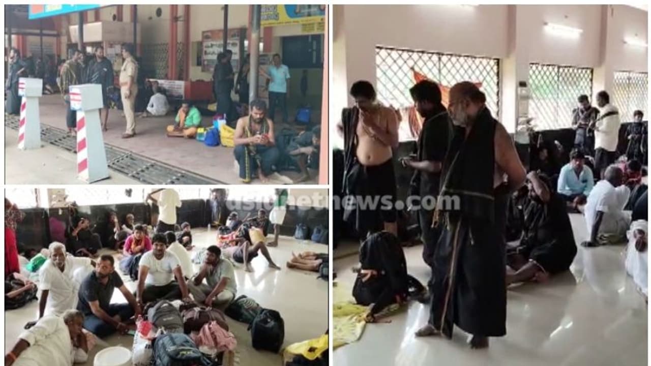 About 2000 Sabarimala devotees stranded at Chengannur Station due to Cyclone Michaung, train cancellations