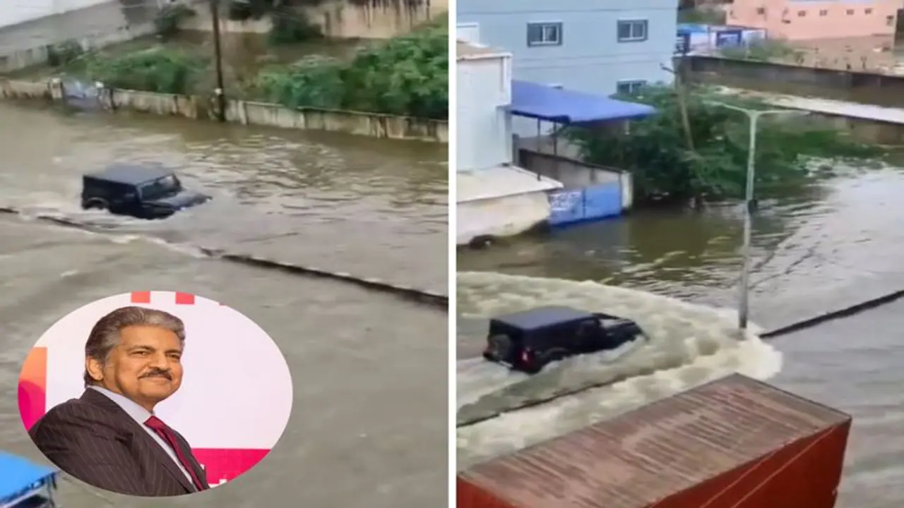 சென்னை பெரு வெள்ளத்திலும் அசால்டாக செல்லும் மஹிந்திரா தார்.. ஆனந்த் மஹிந்திரா பதிவிட்ட வீடியோ.. 
