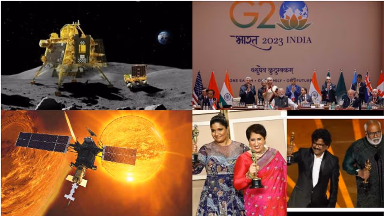 ചന്ദ്രയാനും ആദിത്യയും പിന്നെ ഗഗന്യാനും, ഓസ്കറിലെ ഇരട്ടത്തിളക്കം, ഇന്ത്യ വെന്നിക്കൊടി പാറിച്ച 2023 ചന്ദ്രയാനും ആദിത്യയും പിന്നെ ഗഗന്യാനും, ഓസ്കറിലെ ഇരട്ടത്തിളക്കം, ഇന്ത്യ വെന്നിക്കൊടി പാറിച്ച 2023