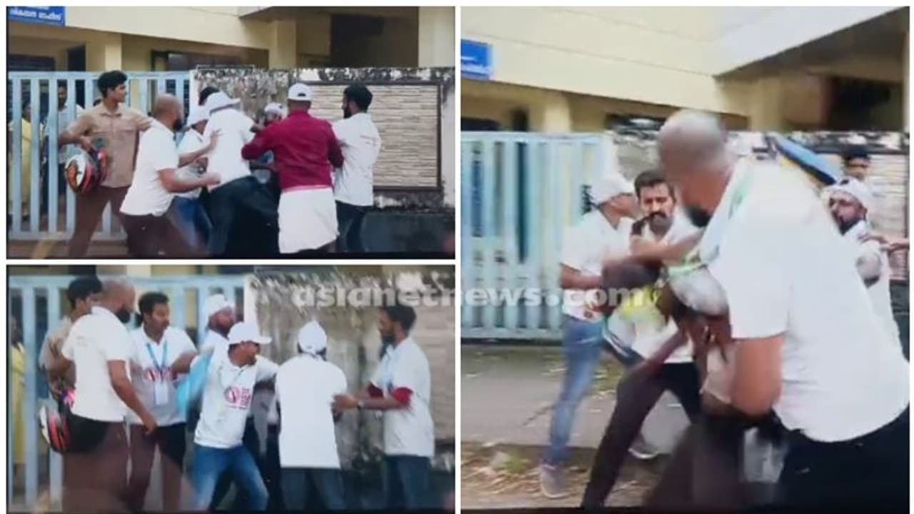 നവ കേരള സദസിനെതിരെ പ്രതിഷേധിച്ചു, കെ എസ് യു പ്രവർത്തകരെ ഡിവൈഎഫ്ഐക്കാര് വളഞ്ഞിട്ട് തല്ലി നവ കേരള സദസിനെതിരെ പ്രതിഷേധിച്ചു, കെ എസ് യു പ്രവർത്തകരെ ഡിവൈഎഫ്ഐക്കാര് വളഞ്ഞിട്ട് തല്ലി